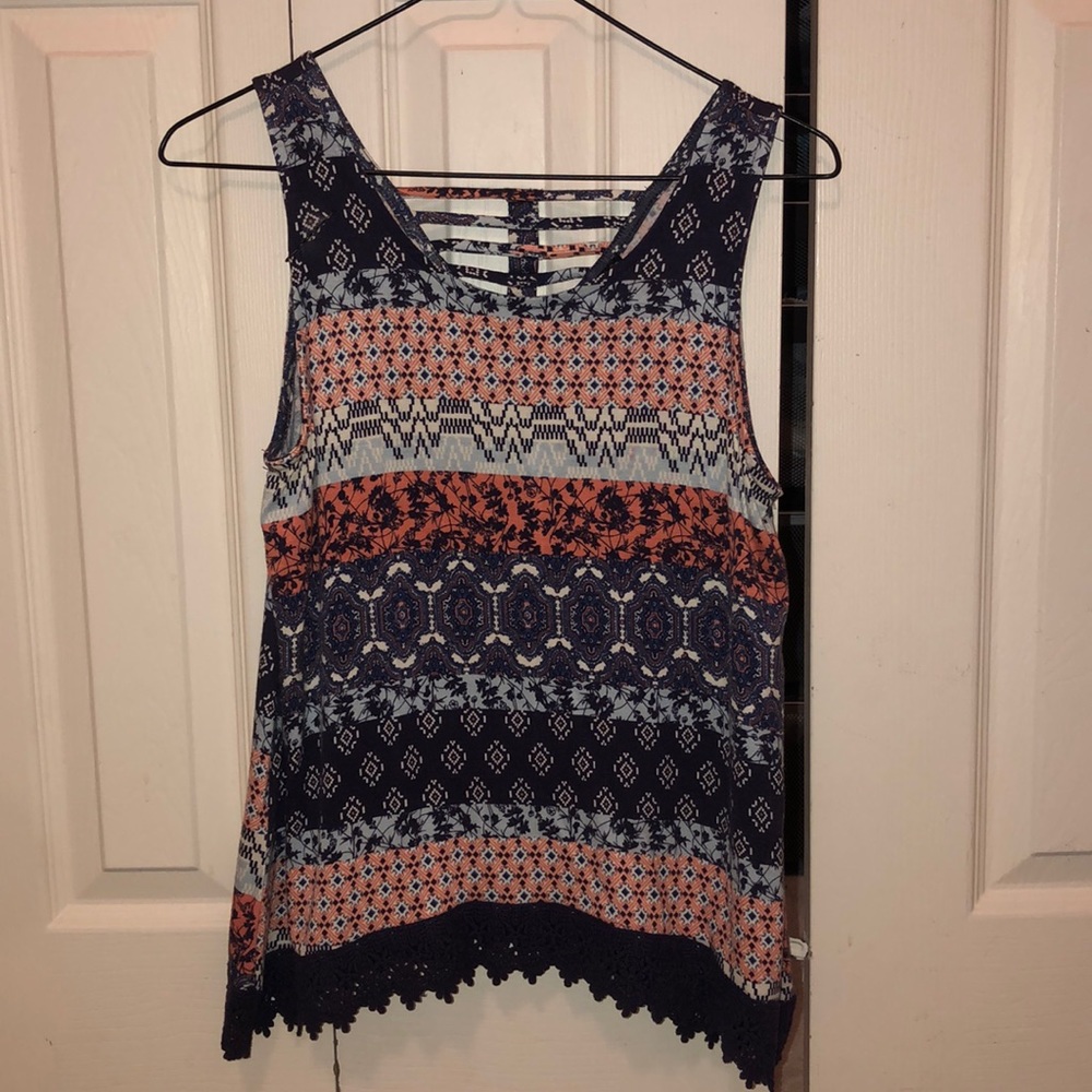 girls patterned tank top sz xl